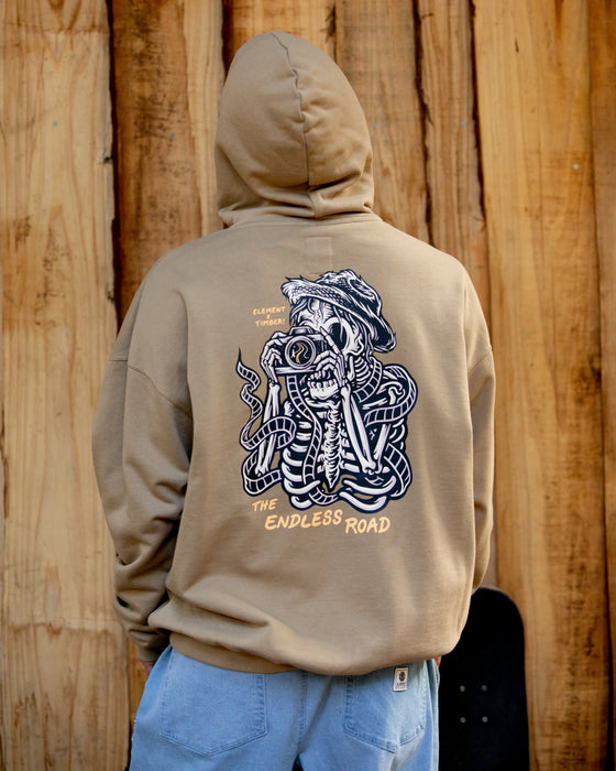 【OUTLET】ELEMENT メンズ 【TIMBER!】 TIMBER CAPTURE HOOD パーカー BEG 【2023年秋冬モデル】