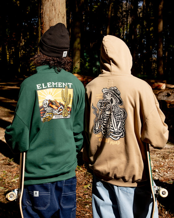 【OUTLET】ELEMENT メンズ 【TIMBER!】 TIMBER CAPTURE HOOD パーカー BEG 【2023年秋冬モデル】