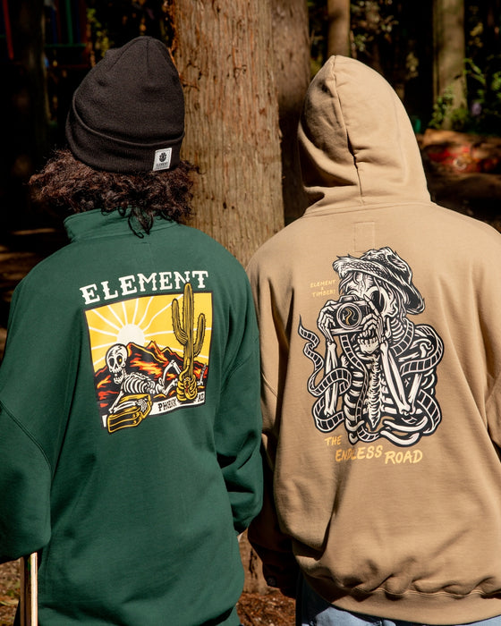 【OUTLET】ELEMENT メンズ 【TIMBER!】 TIMBER CAPTURE HOOD パーカー BEG 【2023年秋冬モデル】