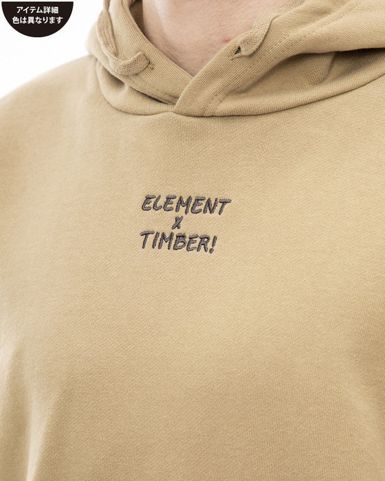 【OUTLET】ELEMENT メンズ 【TIMBER!】 TIMBER CAPTURE HOOD パーカー FBK 【2023年秋冬モデル】