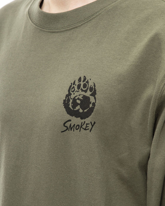 【OUTLET】ELEMENT メンズ 【SMOKEY BEAR】 SBXE HANDS LS ロンＴ GQM0 【2023年秋冬モデル】