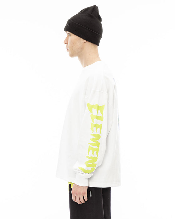 【OUTLET】ELEMENT メンズ 【HIROTTON】 HIROTTON SKULL LS ロンＴ WHT 【2023年秋冬モデル】