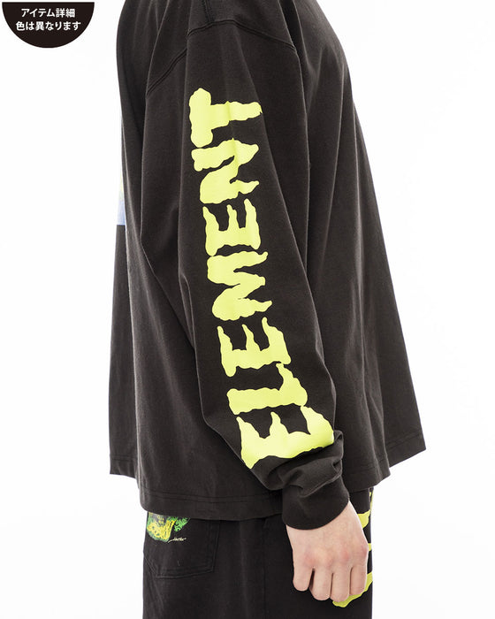 【OUTLET】ELEMENT メンズ 【HIROTTON】 HIROTTON SKULL LS ロンＴ WHT 【2023年秋冬モデル】