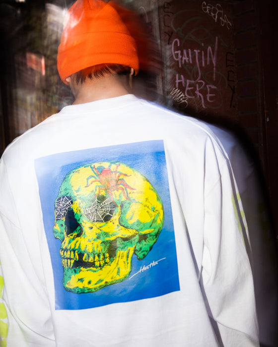 【OUTLET】ELEMENT メンズ 【HIROTTON】 HIROTTON SKULL LS ロンＴ WHT 【2023年秋冬モデル】