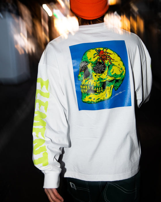 【OUTLET】ELEMENT メンズ 【HIROTTON】 HIROTTON SKULL LS ロンＴ WHT 【2023年秋冬モデル】