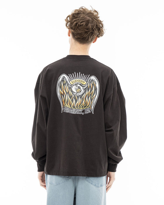 【OUTLET】ELEMENT メンズ 【TIMBER!】 TIMBER PHOENIX LS ロンＴ FBK 【2023年秋冬モデル】