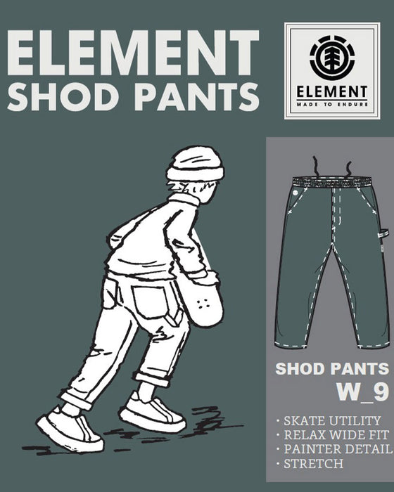 【OUTLET】ELEMENT メンズ SHOD PANTS W_9 ロングパンツ GRN 【2023年秋冬モデル】