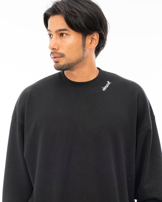 【2 BUY 20％OFF】【OUTLET】【直営店限定】ELEMENT メンズ SPELLING CREW トレーナー FBK 【2023年秋冬モデル】