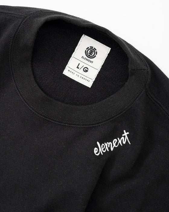 【2 BUY 20％OFF】【OUTLET】【直営店限定】ELEMENT メンズ SPELLING CREW トレーナー FBK 【2023年秋冬モデル】