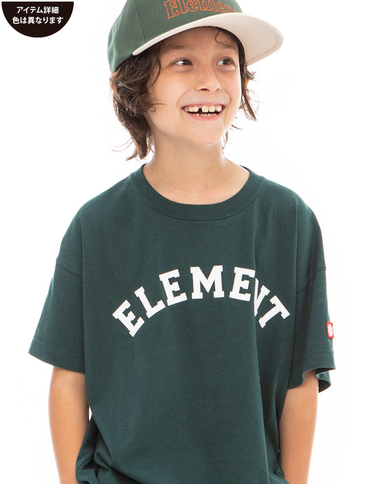 【OUTLET】ELEMENT YOUTH（キッズサイズ） YT COLLEGE SS Ｔシャツ FBK (130cm~160cm) 【2023年春夏モデル】