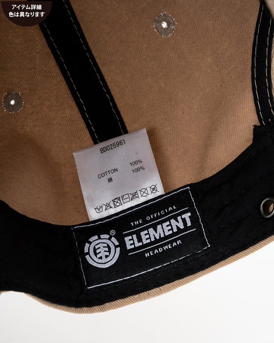 【OUTLET】ELEMENT YOUTH（キッズサイズ） YT KICK FLIPPER CAP キャップ BLK 【2023年春夏モデル】GZ