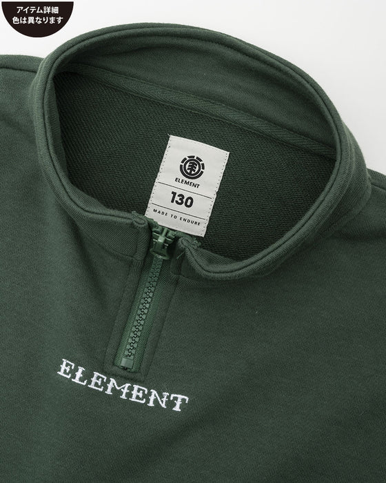 【OUTLET】ELEMENT YOUTH（キッズサイズ） 【TIMBER!】 TIMBER DUSK HALF YOUTH トレーナー BEG (130cm~160cm) 【2023年秋冬モデル】