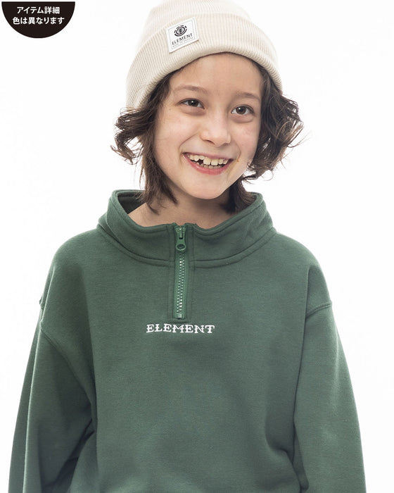 【OUTLET】ELEMENT YOUTH（キッズサイズ） 【TIMBER!】 TIMBER DUSK HALF YOUTH トレーナー FBK (130cm~160cm) 【2023年秋冬モデル】