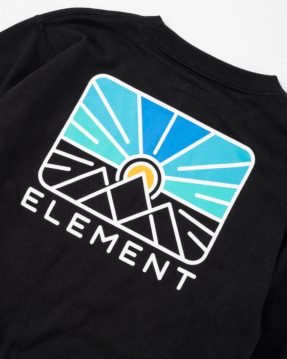 【OUTLET】ELEMENT YOUTH（キッズサイズ） RISE CREW YOUTH パーカー FBK (130cm~160cm) 【2023年秋冬モデル】