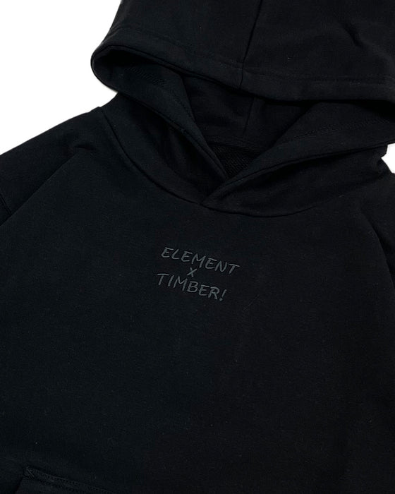 【OUTLET】ELEMENT YOUTH（キッズサイズ） 【TIMBER!】 TIMBER CAPTURE HOOD YOUTH パーカー FBK (130cm~160cm) 【2023年秋冬モデル】