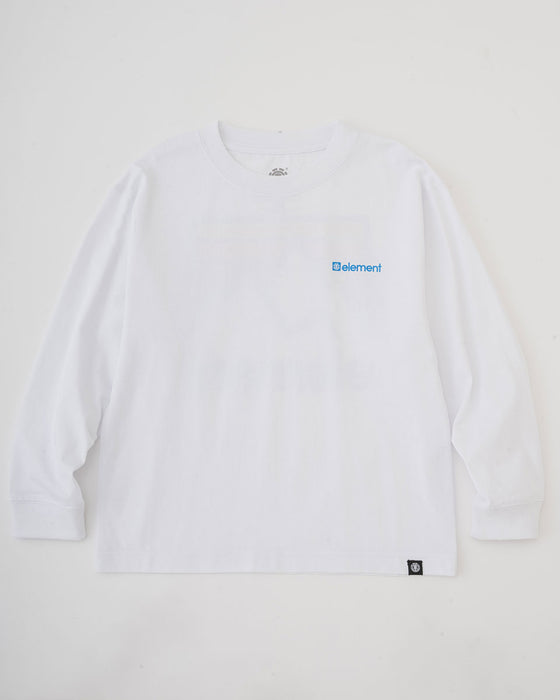 【OUTLET】ELEMENT YOUTH（キッズサイズ） JOINT LS YOUTH ロンＴ WHT (130cm~160cm) 【2023年秋冬モデル】