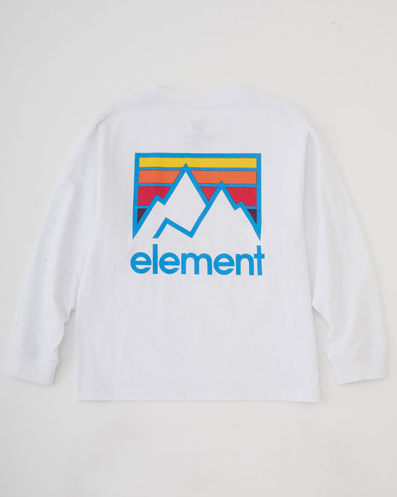 【OUTLET】ELEMENT YOUTH（キッズサイズ） JOINT LS YOUTH ロンＴ WHT (130cm~160cm) 【2023年秋冬モデル】