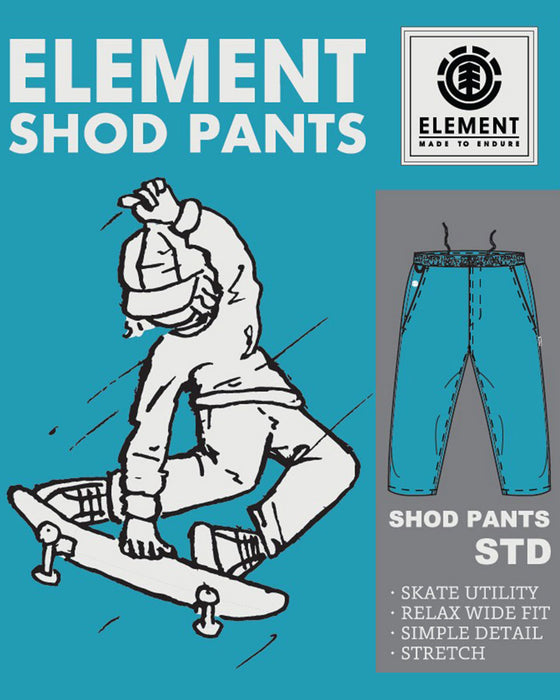 【OUTLET】ELEMENT YOUTH（キッズサイズ） SHOD PANTS STD YOUTH ロングパンツ FBK (130cm~160cm) 【2023年秋冬モデル】