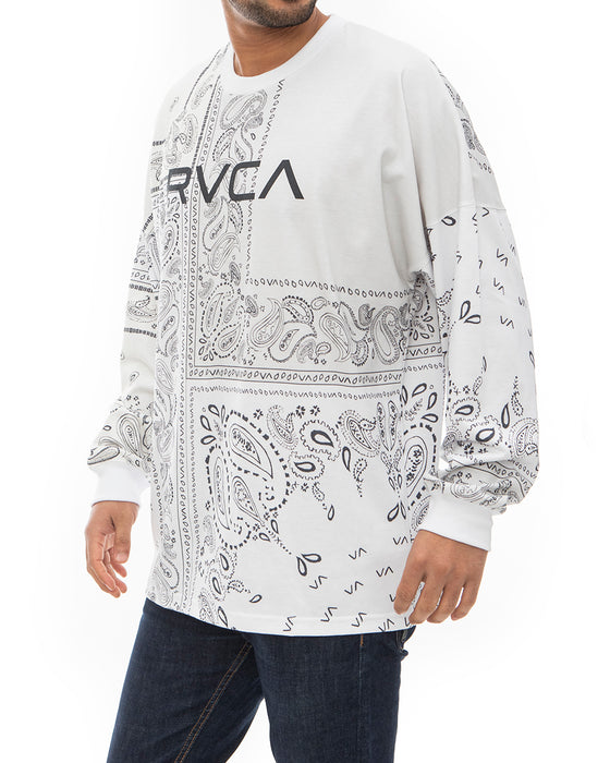 OUTLET】RVCA メンズ PACHING BANDANA LT ロングスリーブＴシャツ【2023年春夏モデル】