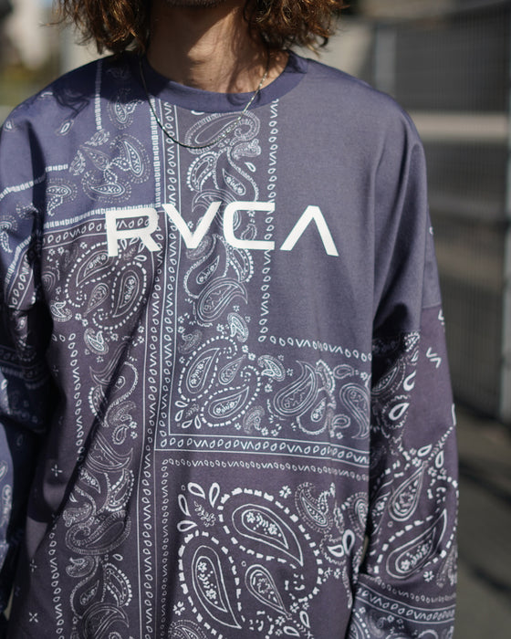 OUTLET】RVCA メンズ PACHING BANDANA LT ロングスリーブＴシャツ【2023年春夏モデル】