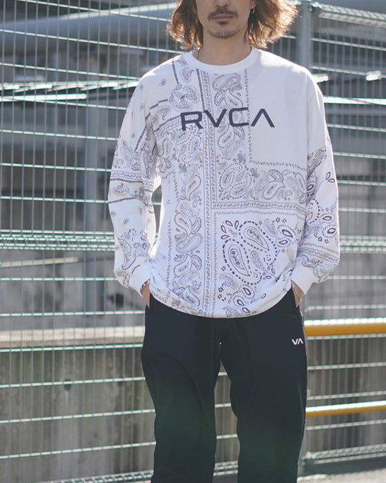 OUTLET】RVCA メンズ PACHING BANDANA LT ロングスリーブＴシャツ【2023年春夏モデル】