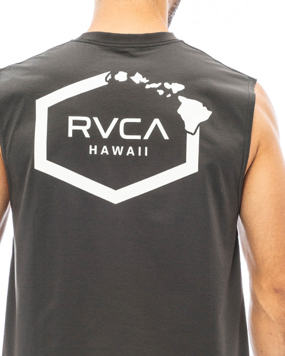 【OUTLET】RVCA メンズ 【SURF TEE】 HAWAII SURF TANK ラッシュガード【2023年夏モデル】