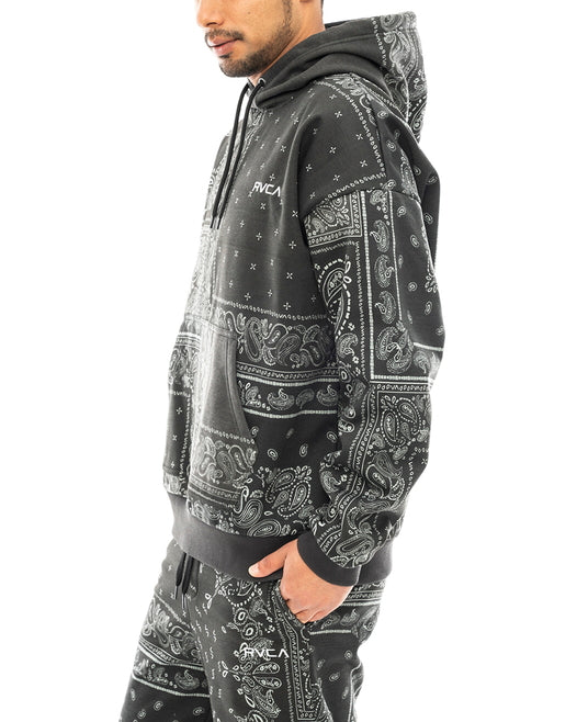 OUTLET】RVCA メンズ PATCHWORK BANDANA HOODIE パーカー【2023年冬モデル】