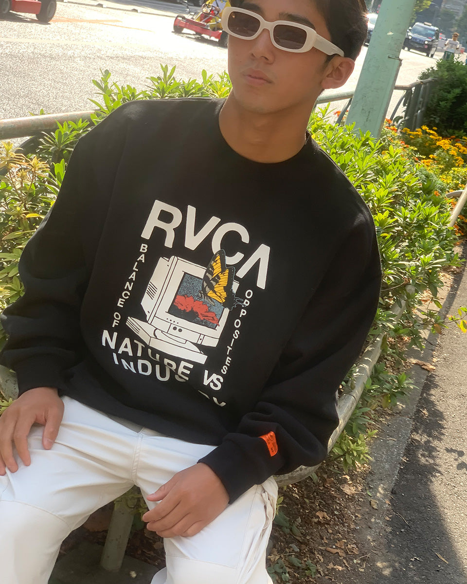 BUY 2 50%OFF】【OUTLET】【オンライン限定】RVCA メンズ DIAL UO CREW トレーナー【2023年秋冬モデル】