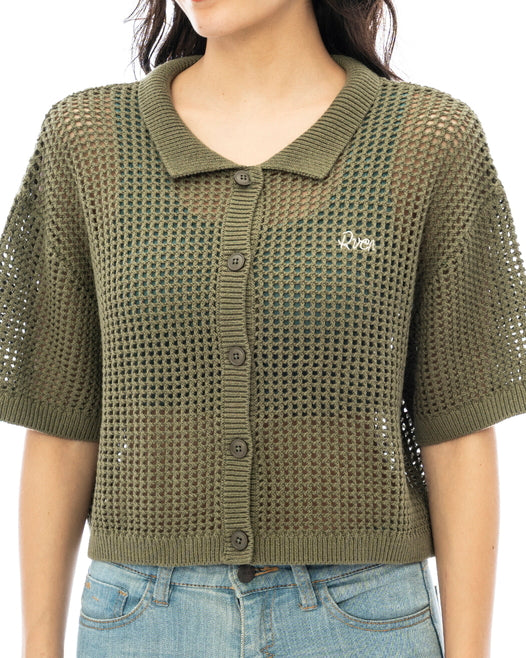 【OUTLET】RVCA レディース SUMMER KNIT SHIRTS セーター【2023年夏モデル】