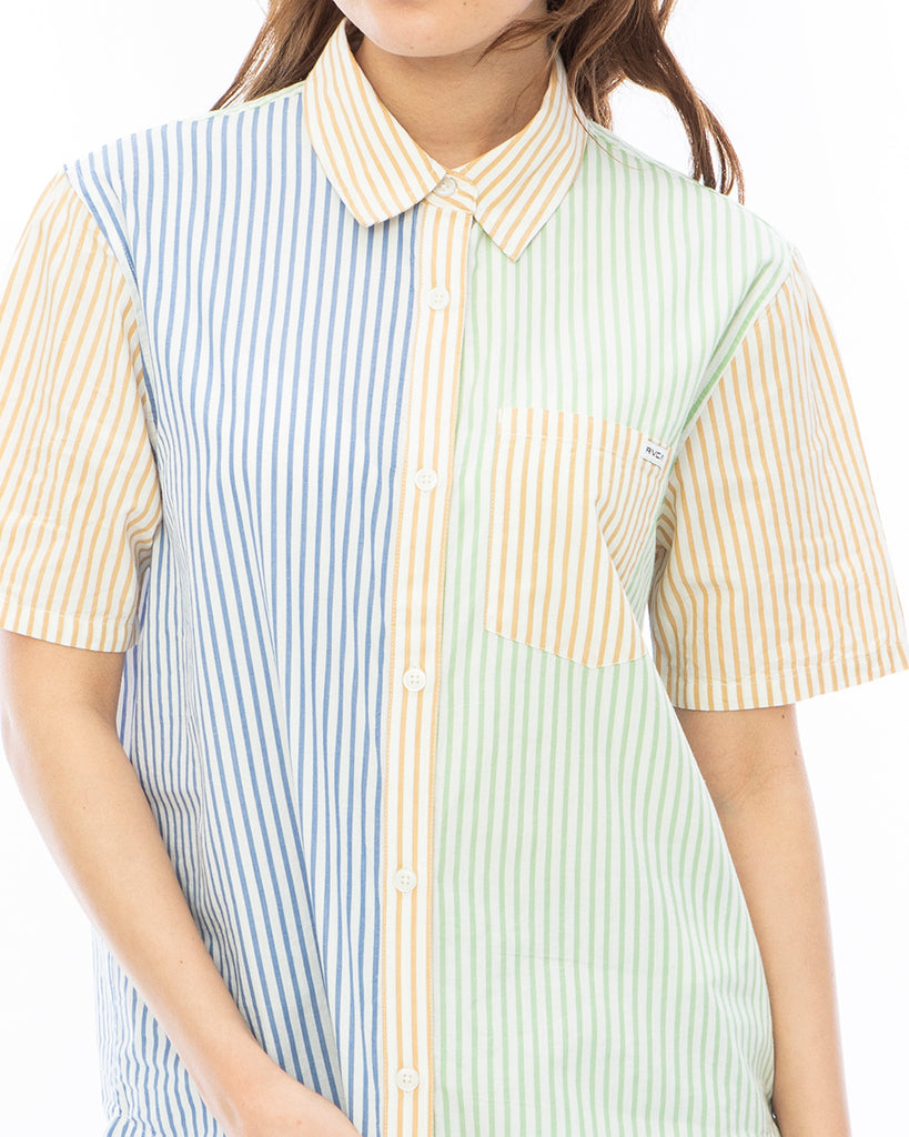 OUTLET】RVCA レディース NAUTI SHIRT ショートスリーブシャツ【2023年 