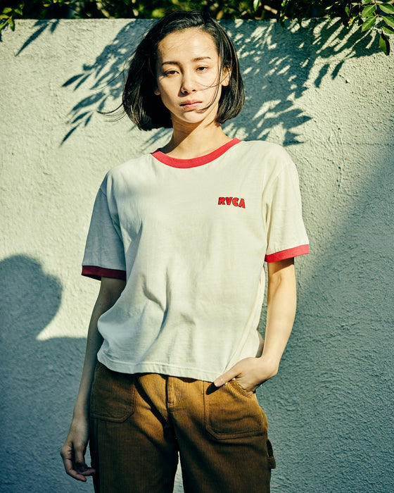 【OUTLET】RVCA レディース HAPPY HOUR SHORT SLEEVE TEE Ｔシャツ【2023年春夏モデル】