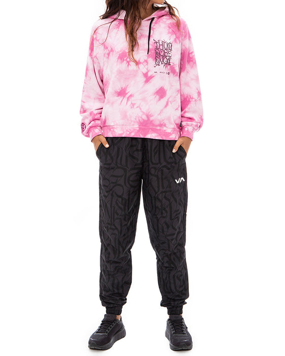 【OUTLET】【直営店限定】RVCA レディース 【ROSE NAMAJUNAS】 THUG ROSE TRACK PANT ロングパンツ【2023年春夏モデル】