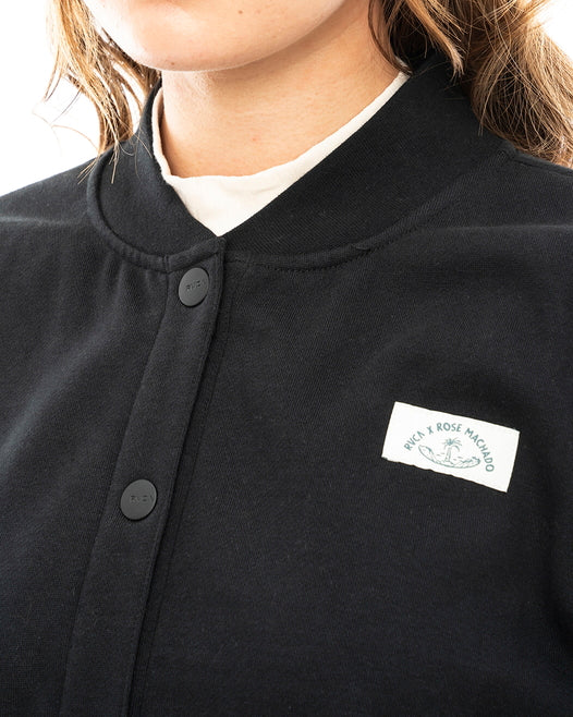 【OUTLET】【直営店限定】RVCA レディース 【ROSE MACHADO】 HONOR ROLL FLEECE スウェットジャケット【2023年冬モデル】