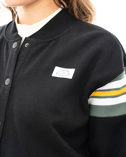 【OUTLET】【直営店限定】RVCA レディース 【ROSE MACHADO】 HONOR ROLL FLEECE スウェットジャケット【2023年冬モデル】