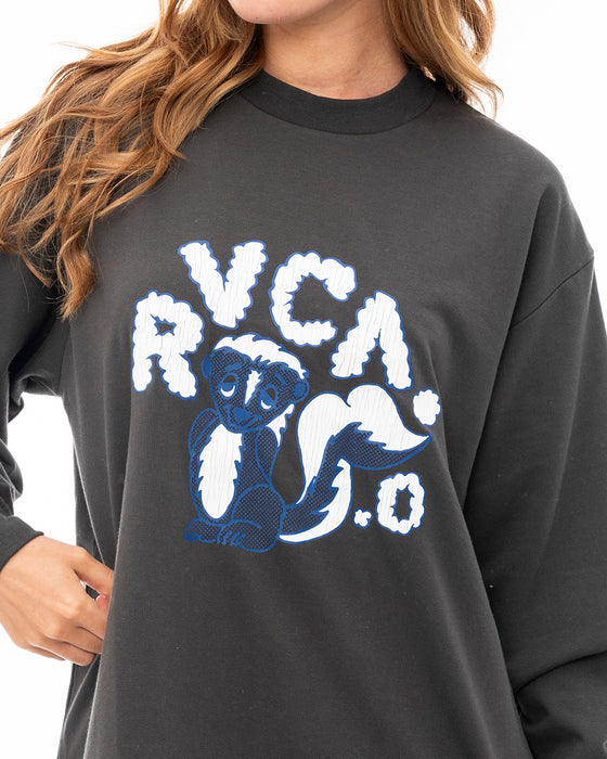 【OUTLET】RVCA レディース WHOOPSEY LOOSE FIT C トレーナー【2023年秋冬モデル】