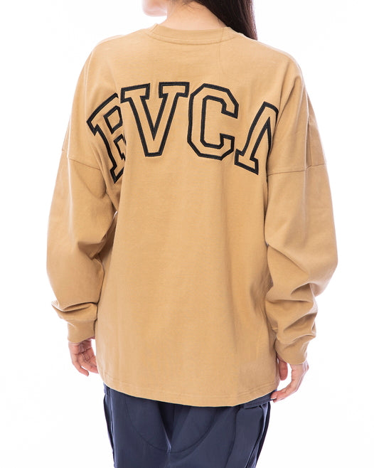 【OUTLET】RVCA レディース ARCHED FAKE RVCA LS ロンＴ【2023年秋冬モデル】