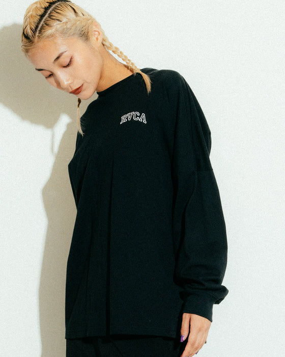 【OUTLET】RVCA レディース ARCHED FAKE RVCA LS ロンＴ【2023年秋冬モデル】