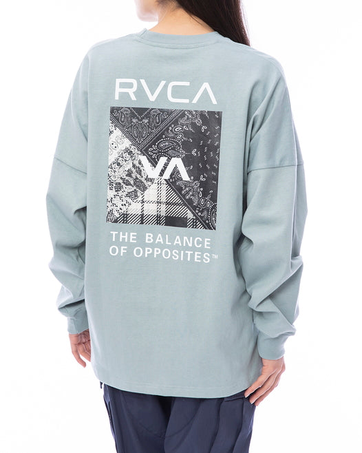 【OUTLET】RVCA レディース BANDANA BOX LOGO LS ロンＴ【2023年秋冬モデル】