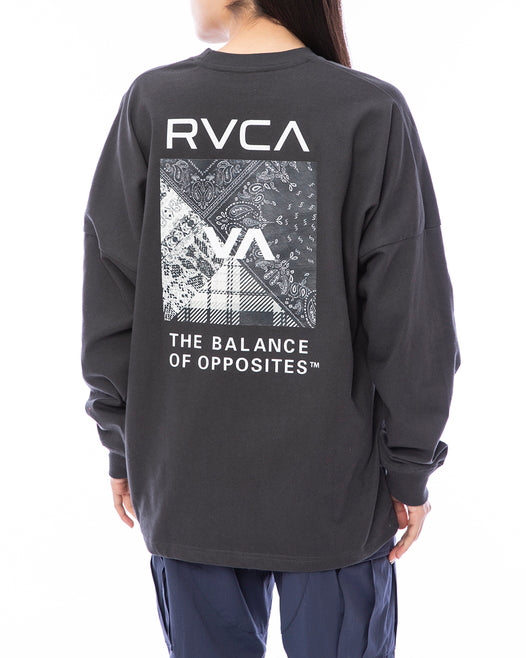 【OUTLET】RVCA レディース BANDANA BOX LOGO LS ロンＴ【2023年秋冬モデル】