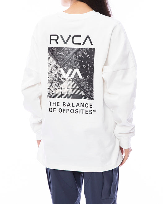 【OUTLET】RVCA レディース BANDANA BOX LOGO LS ロンＴ【2023年秋冬モデル】