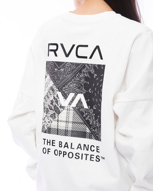 【OUTLET】RVCA レディース BANDANA BOX LOGO LS ロンＴ【2023年秋冬モデル】