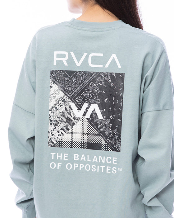 【OUTLET】RVCA レディース BANDANA BOX LOGO LS ロンＴ【2023年秋冬モデル】