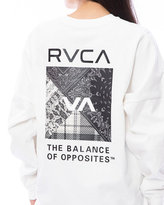 【OUTLET】RVCA レディース BANDANA BOX LOGO LS ロンＴ【2023年秋冬モデル】