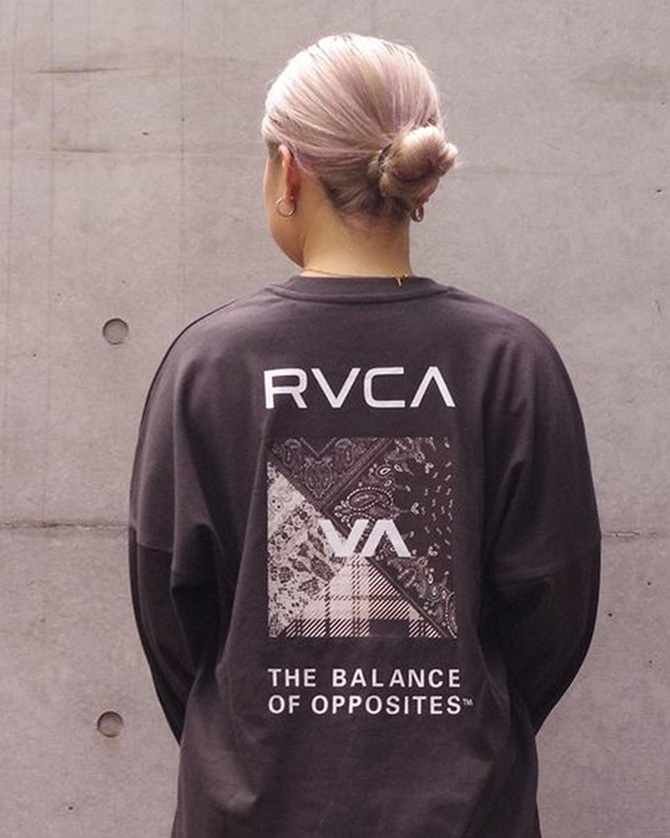 OUTLET】RVCA レディース BANDANA BOX LOGO LS ロンＴ【2023年秋冬モデル】