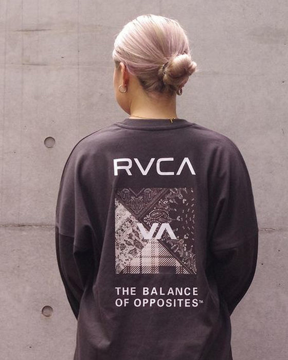 【OUTLET】RVCA レディース BANDANA BOX LOGO LS ロンＴ【2023年秋冬モデル】