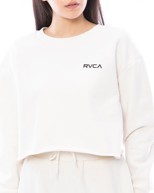 【OUTLET】RVCA レディース MINI RVCA CROPED CREW トレーナー【2023年秋冬モデル】