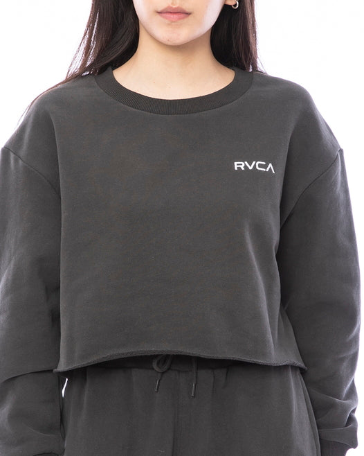 【OUTLET】RVCA レディース MINI RVCA CROPED CREW トレーナー【2023年秋冬モデル】