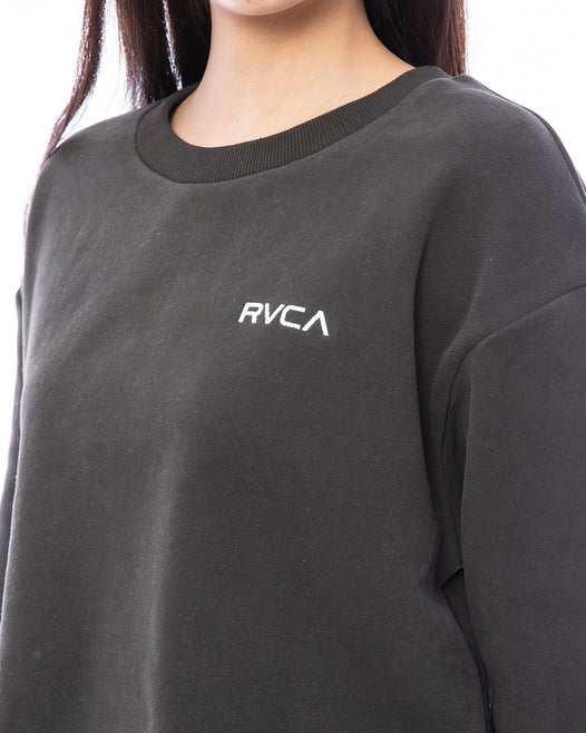 【OUTLET】RVCA レディース MINI RVCA CROPED CREW トレーナー【2023年秋冬モデル】