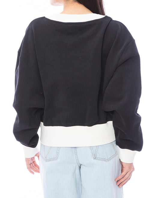 【OUTLET】RVCA レディース IVY LEAGUE CROPPED V-NECK トレーナー【2023年秋冬モデル】