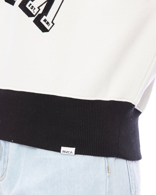 【OUTLET】RVCA レディース IVY LEAGUE CROPPED V-NECK トレーナー【2023年秋冬モデル】